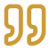 Stylized quotation marks in gold color.